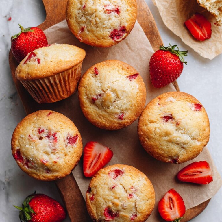 Strawberry Muffins with Vanilla and Almond Extract Recipe