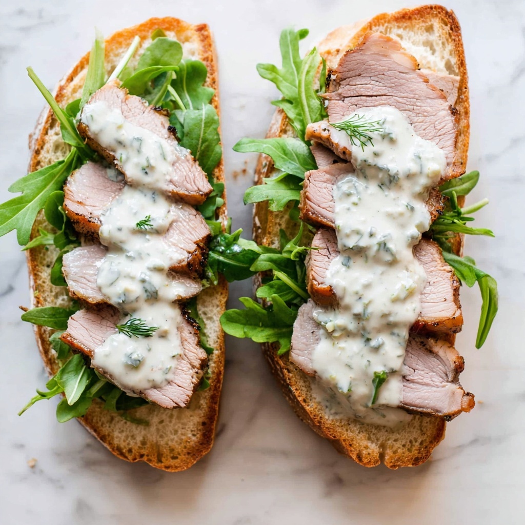 Pork Chop Sandwich with Basil-Lemon Aioli and Arugula Recipe - Recipe Image