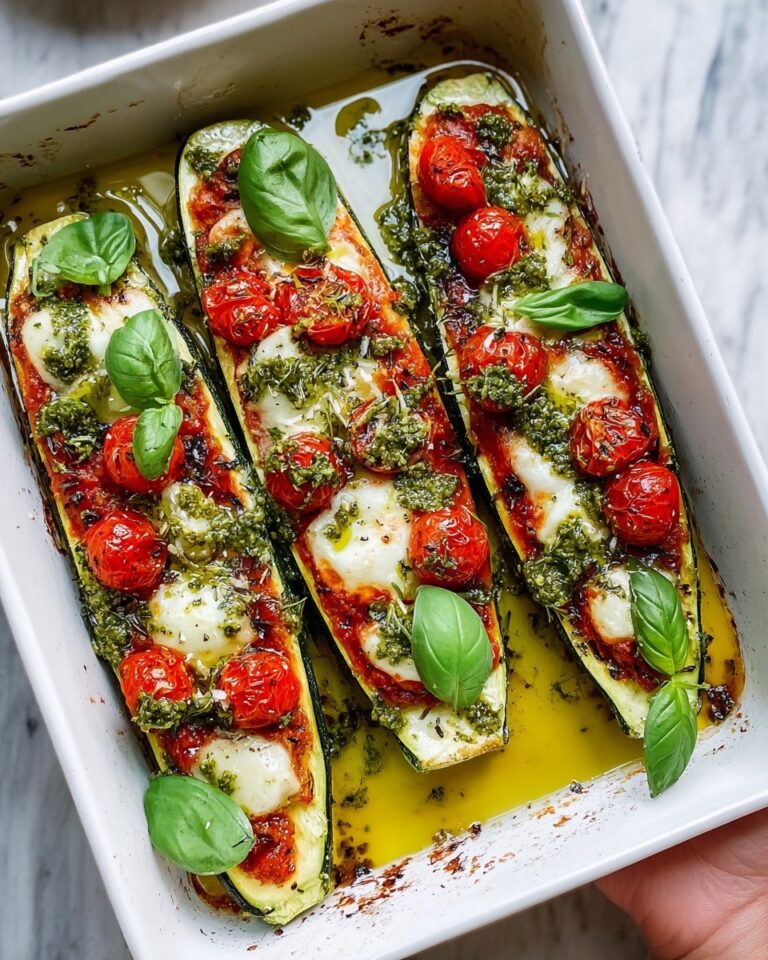Caprese Stuffed Zucchini Boats Recipe