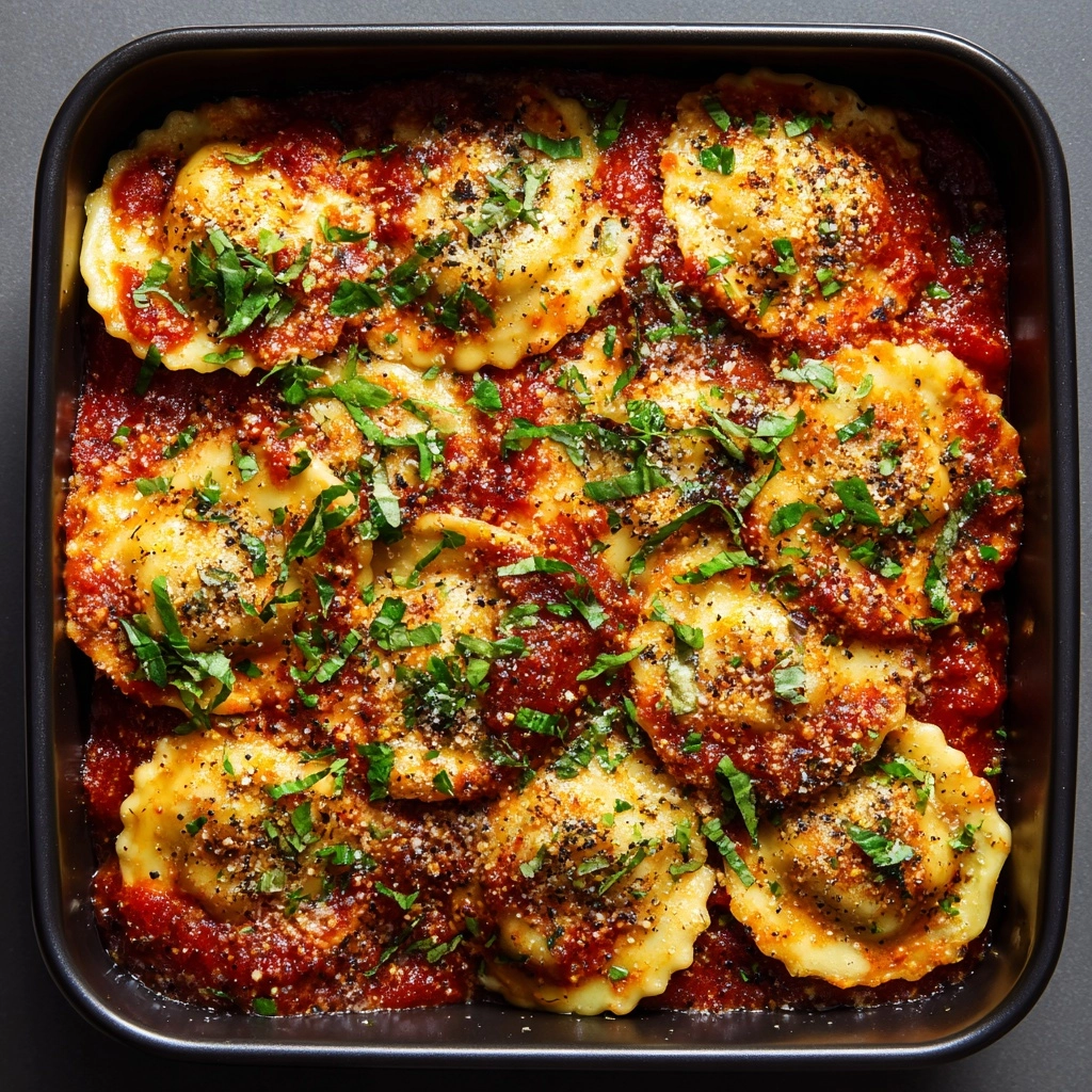 Easy Tomato Spinach Ravioli Bake Recipe - Recipe Image