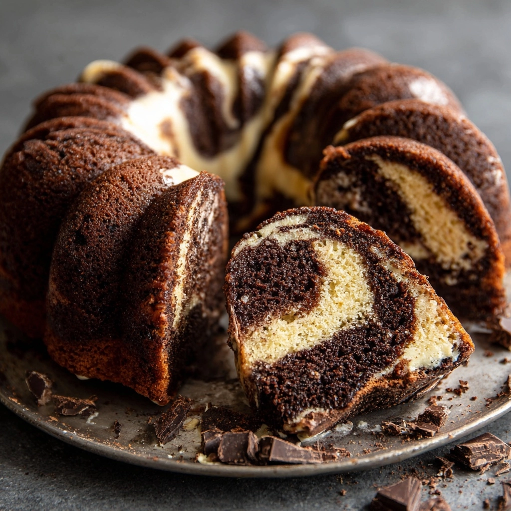 Double Chocolate Ricotta Marble Cake Recipe - Recipe Image