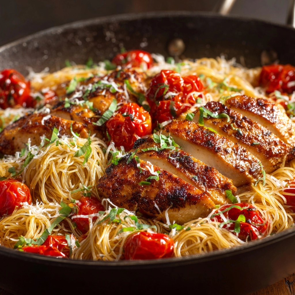 Bruschetta Chicken Pasta Recipe - Recipe Image