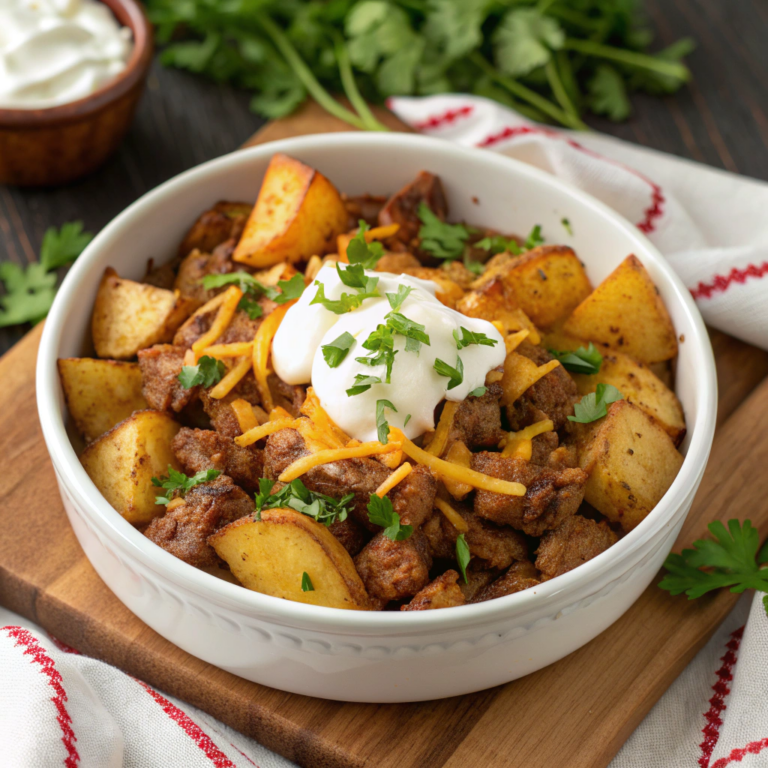 Loaded Cheesy Taco Potatoes Recipe
