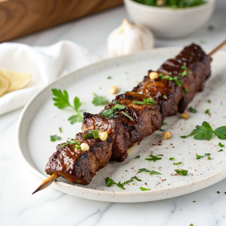 Cajun Garlic Parmesan Air Fryer Steak Skewers Recipe