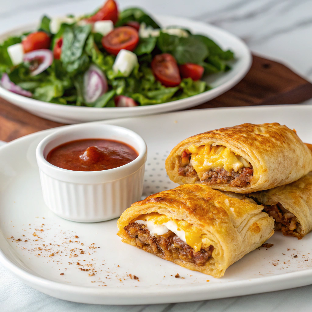 Beef and Cheese Chimichangas Recipe - Recipe Image