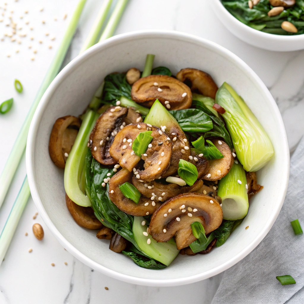 Bok Choy and Mushroom Stir Fry Recipe - Recipe Image