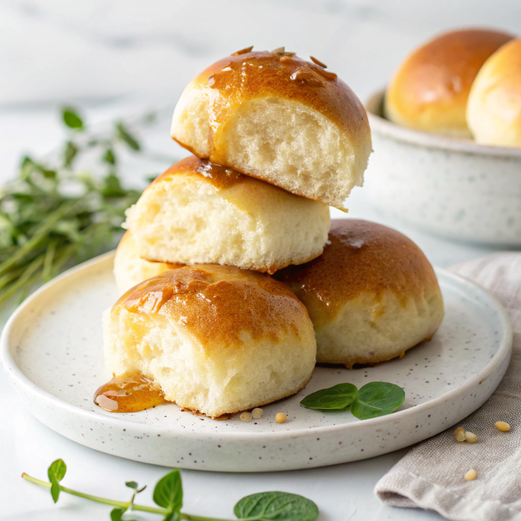 Salted Sage Honey Butter Brioche Rolls Recipe - Recipe Image