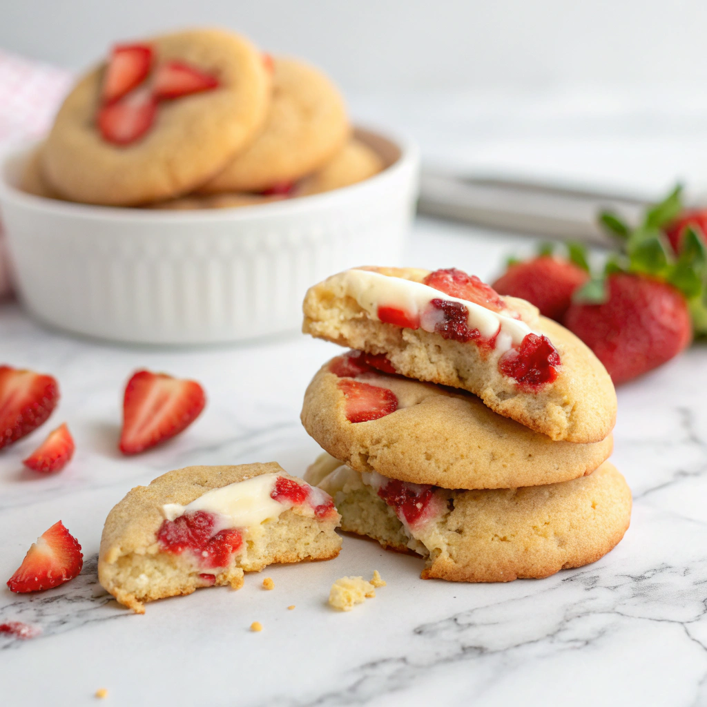 Strawberry Cheesecake Cookies Recipe - Recipe Image