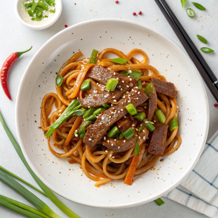 Asian Beef Udon Noodles Recipe