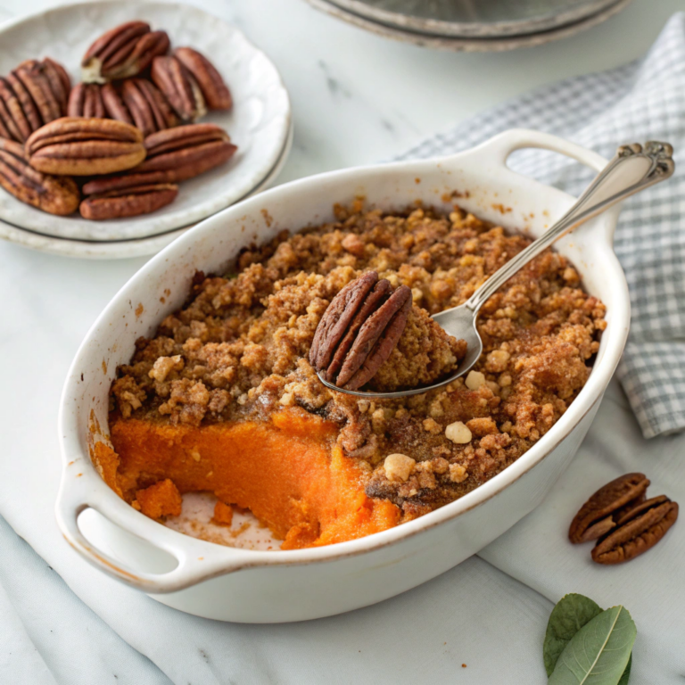 Sweet Potato Casserole with Pecan Crumble Recipe