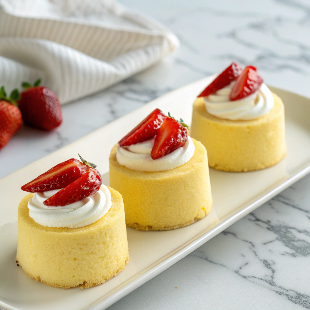 Miniature Baked Cheesecakes with Strawberry Topping Recipe - Recipe Image