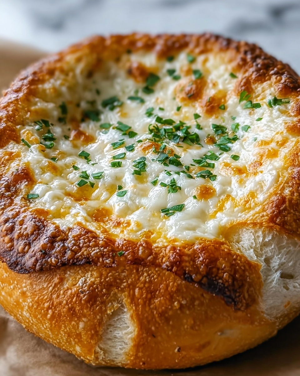 Loaded Triple-Cheese Garlic Bread Bowls Recipe - Recipe Image