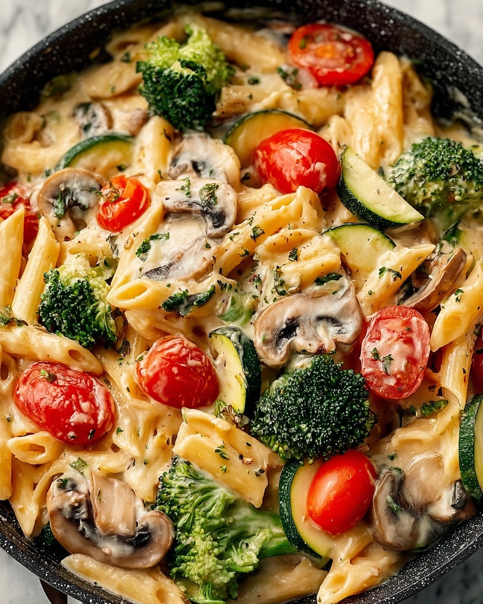 Creamy Veggie Pasta Recipe - Recipe Image