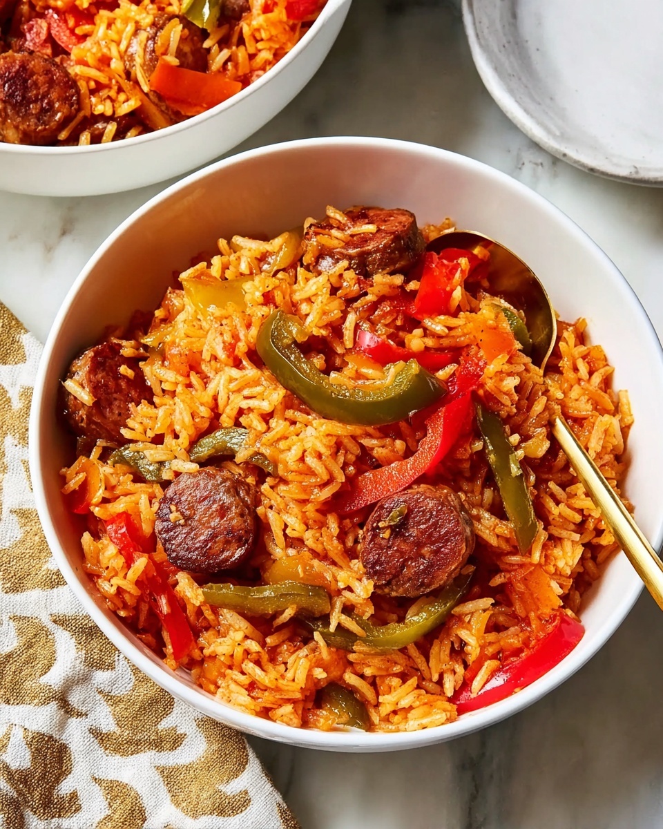 Smoked Sausage and Peppers with Rice Recipe - Recipe Image