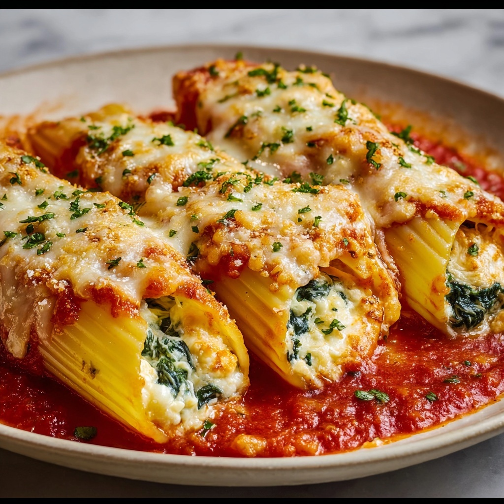 Shrimp and Spinach Stuffed Pasta Rolls with Roasted Red Pepper Cream Recipe - Recipe Image