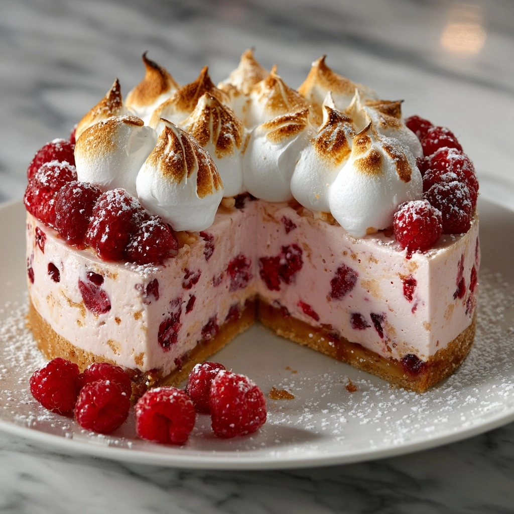 Meringue Roulade with Raspberries Recipe - Recipe Image