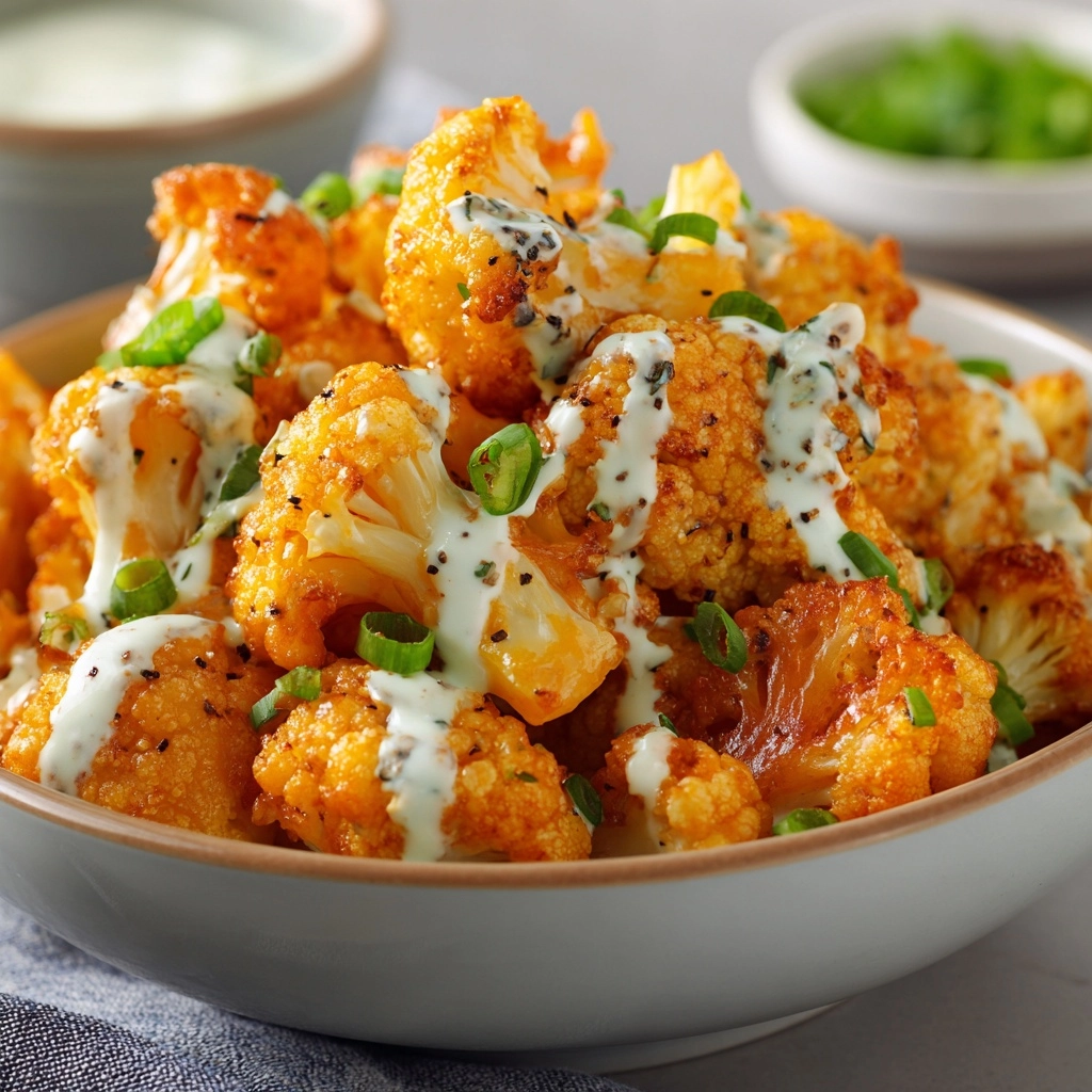 Crispy Air Fryer Buffalo Cauliflower Recipe - Recipe Image