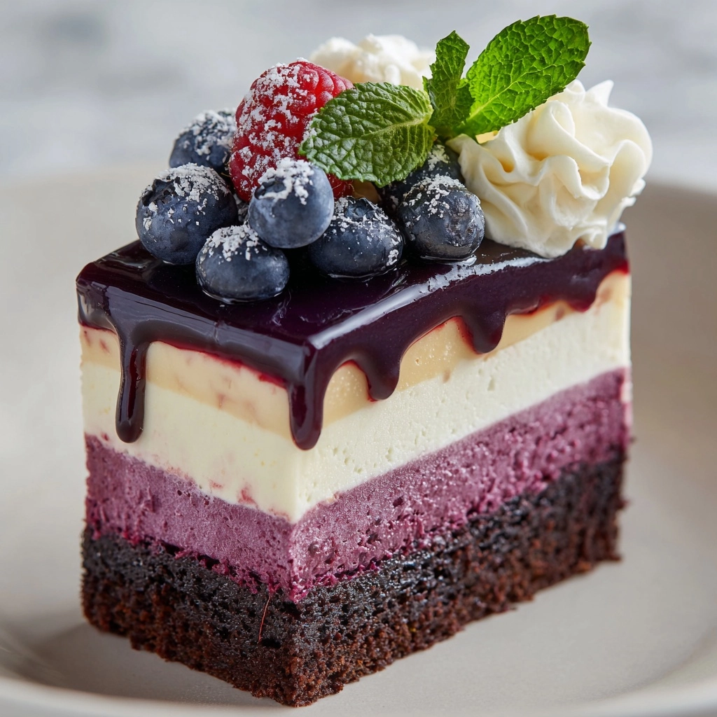 Blueberry Velvet Cheesecake Recipe - Recipe Image