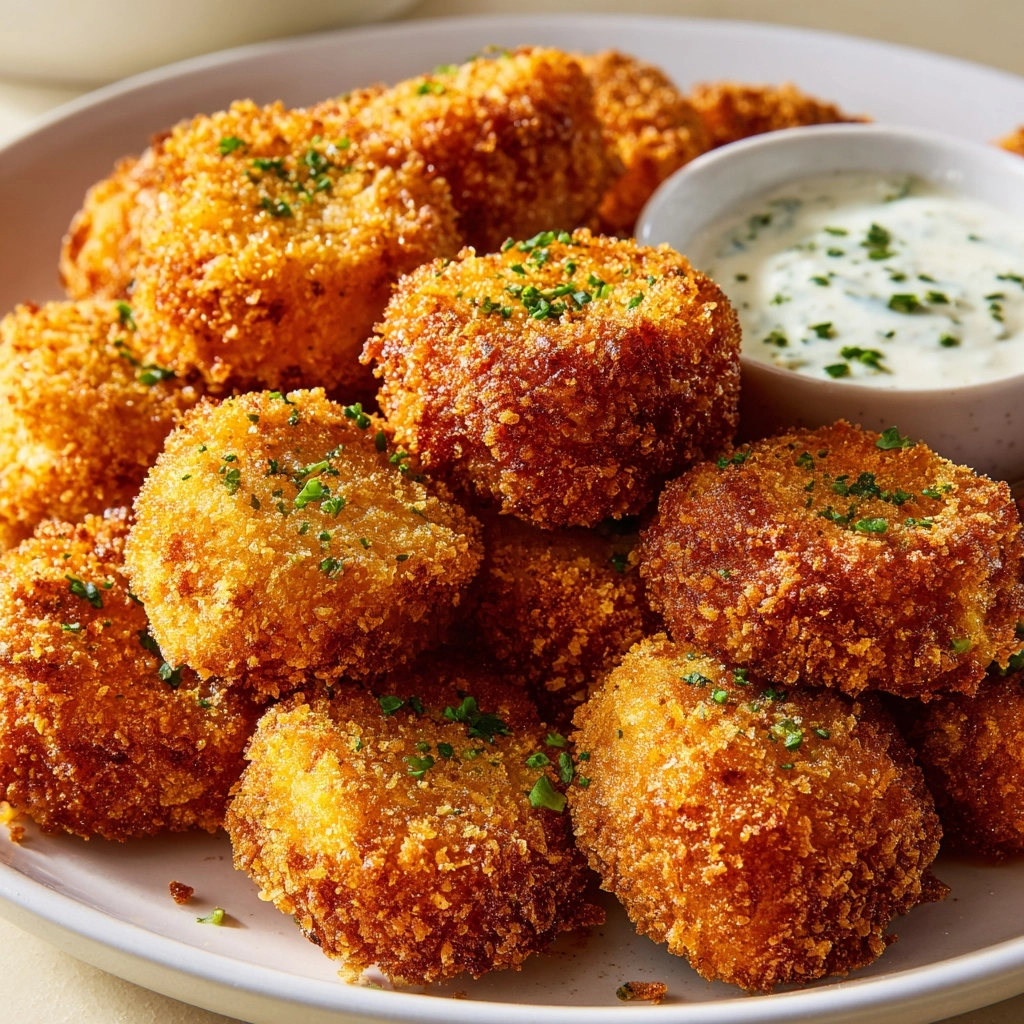 Crispy Fried Mushrooms with Cool Ranch Dip Recipe - Recipe Image
