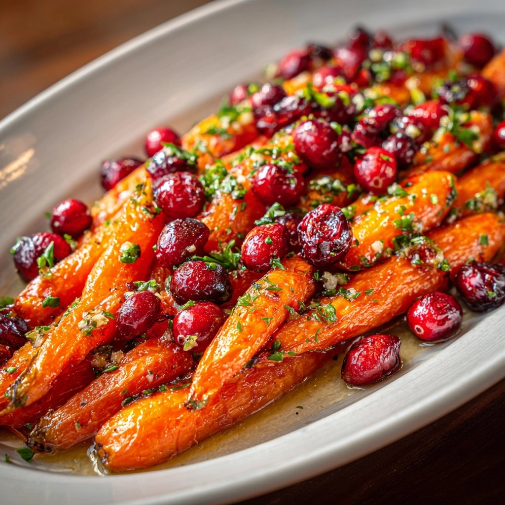 Maple Roasted Carrots with Cranberries Recipe - Recipe Image