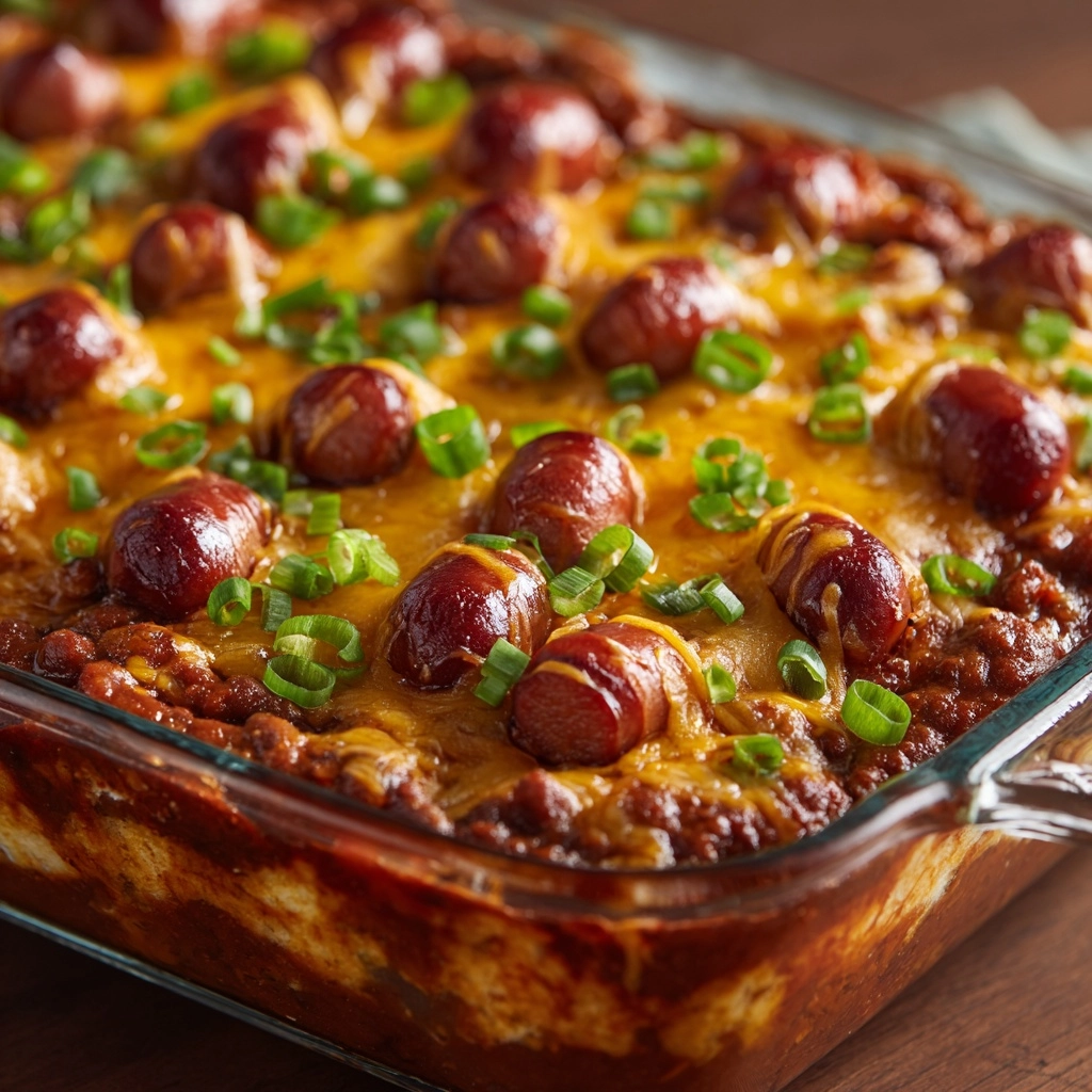 Chili Cheese Dog Casserole: An Easy and Delicious Family Dinner Recipe - Recipe Image