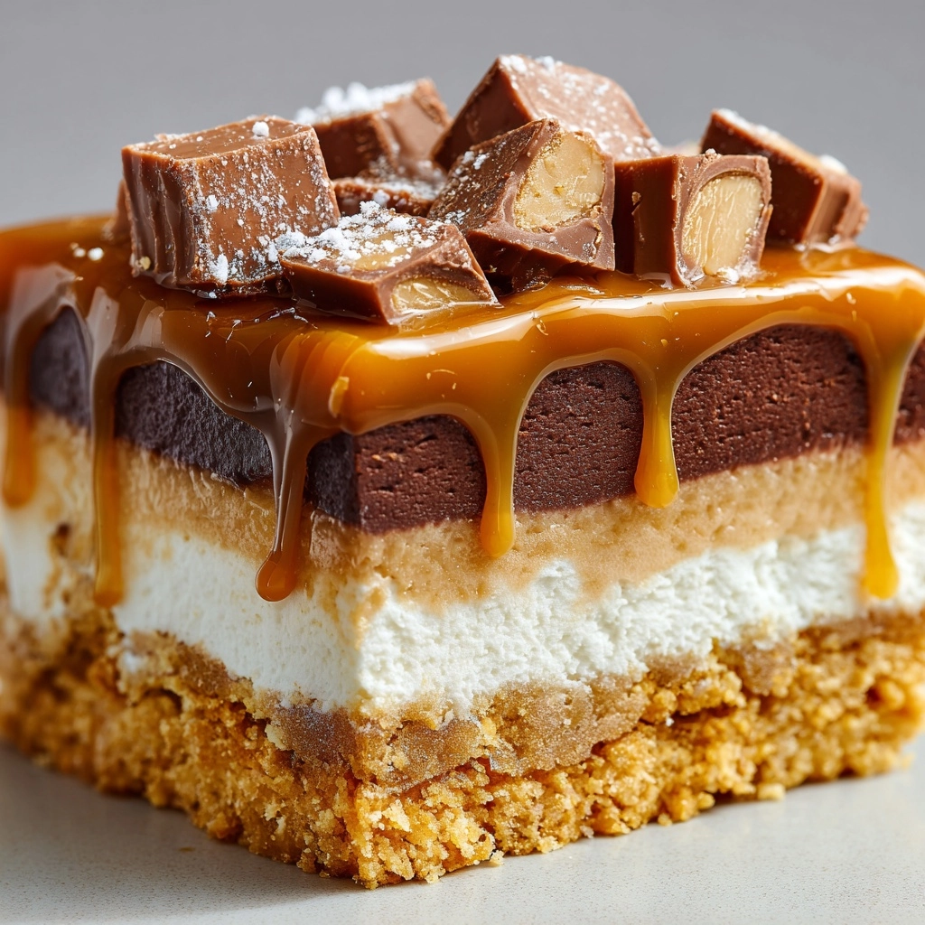 Butterfinger Caramel Cheesecake Bars Recipe - Recipe Image