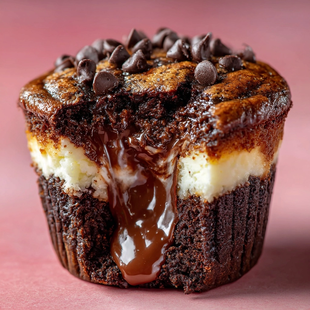 Cheesecake Stuffed Chocolate Muffins Recipe - Recipe Image