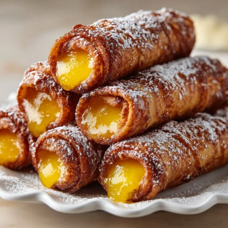 Crispy Peach Cobbler Egg Rolls Recipe
