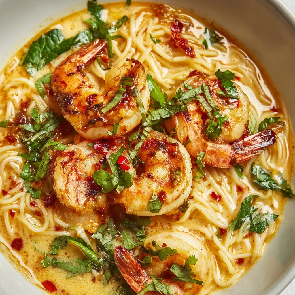 Thai Shrimp Coconut Noodle Soup Recipe - Recipe Image