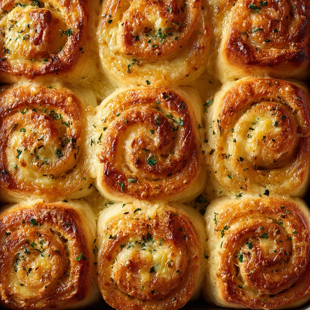 Cheesy Garlic Butter Crescent Rollups Recipe - Recipe Image