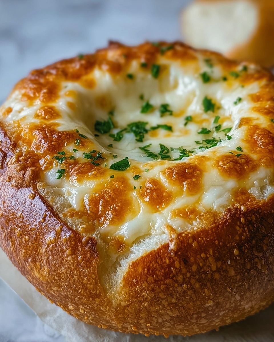 Loaded Triple-Cheese Garlic Bread Bowls Recipe - Recipe Image