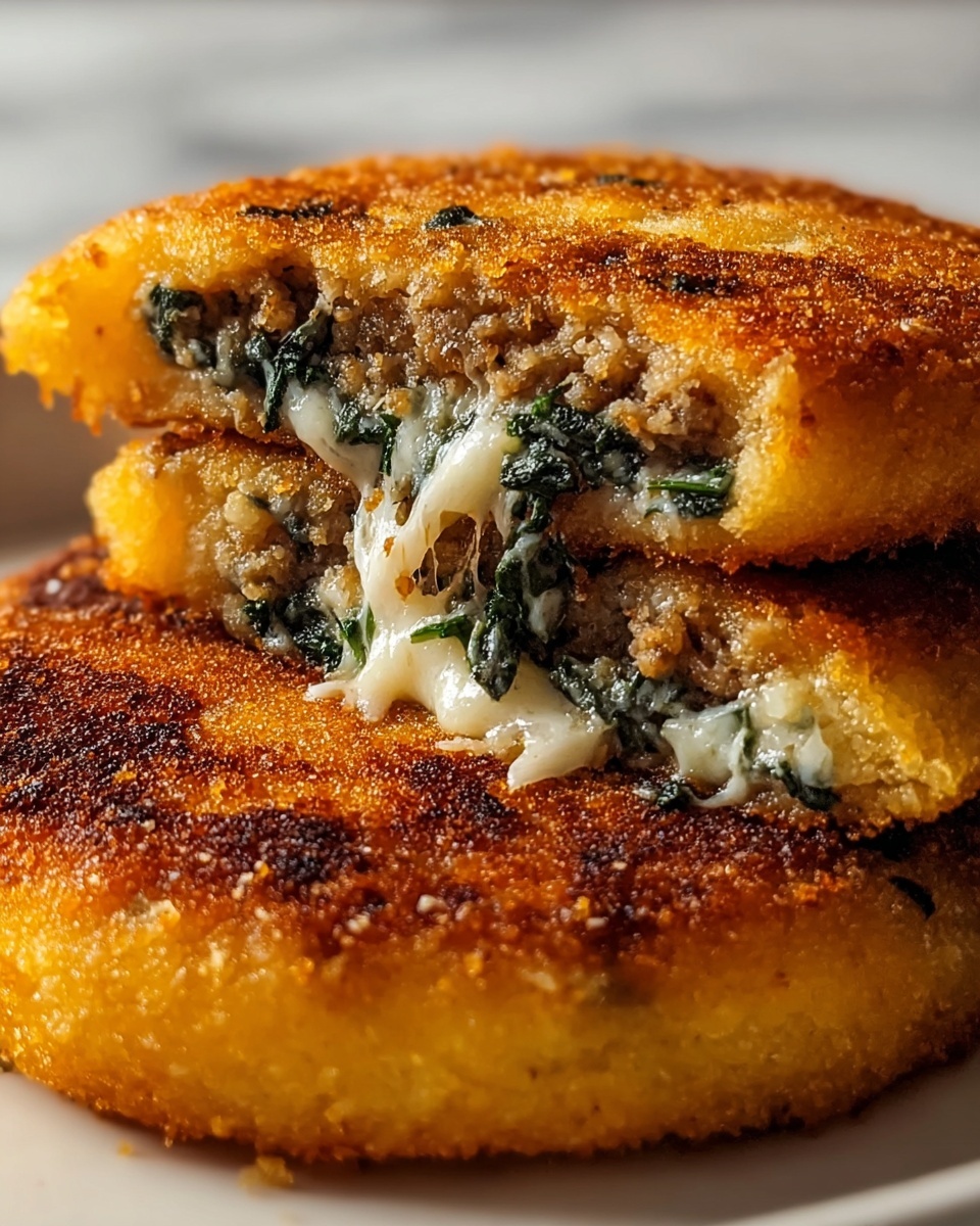 Spinach and Cheese Stuffed Cauliflower Patties Recipe - Recipe Image