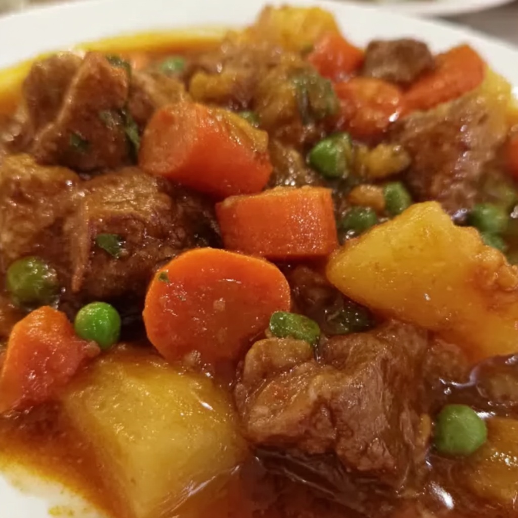 Hearty Vegetable-Meat Stew: Comfort in a Bowl Recipe - Recipe Image