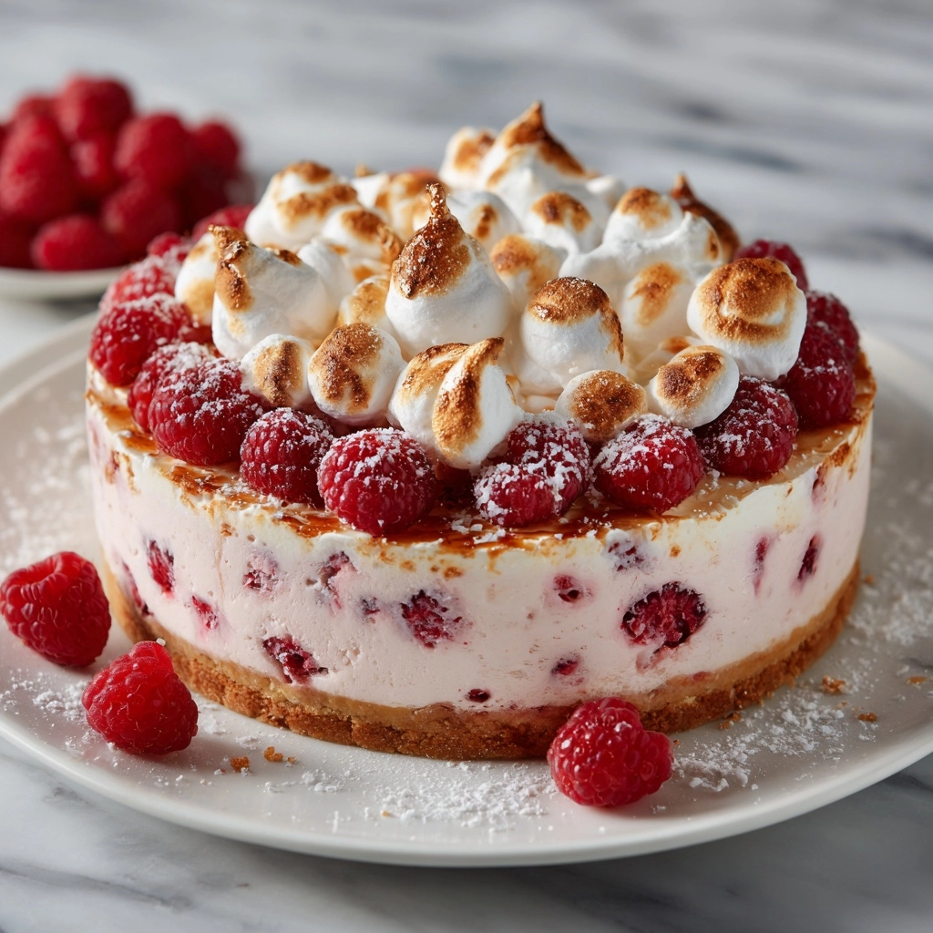 Meringue Roulade with Raspberries Recipe - Recipe Image
