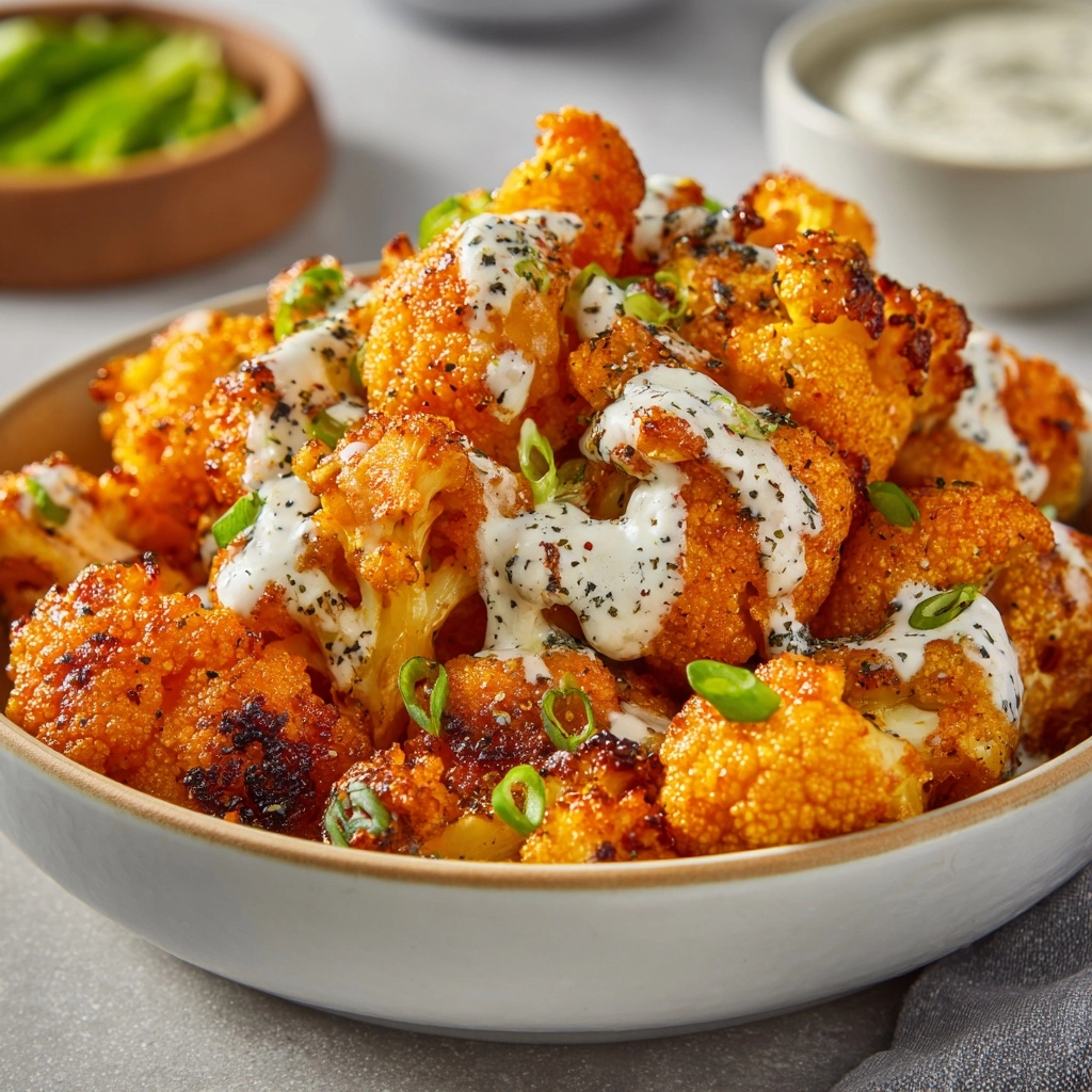 Crispy Air Fryer Buffalo Cauliflower Recipe - Recipe Image