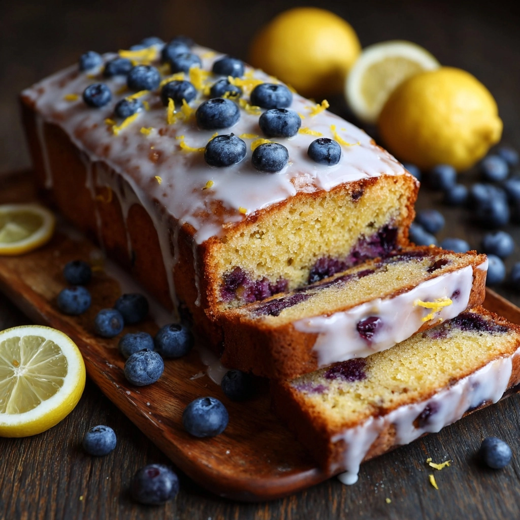 Lemon Blueberry Loaf with Zesty Glaze Recipe - Recipe Image