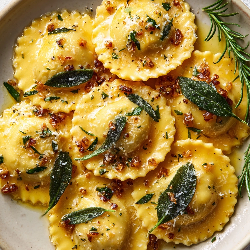 Ravioli with Sage Butter Sauce Recipe - Recipe Image