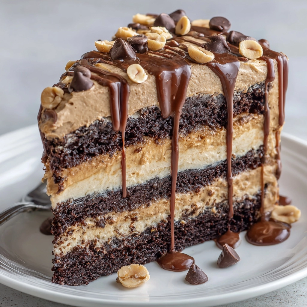 Chocolate Peanut Butter Ooey Gooey Cake Recipe - Recipe Image