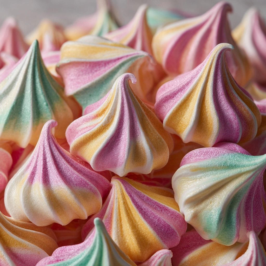 Rainbow Sherbet Meringues Recipe - Recipe Image