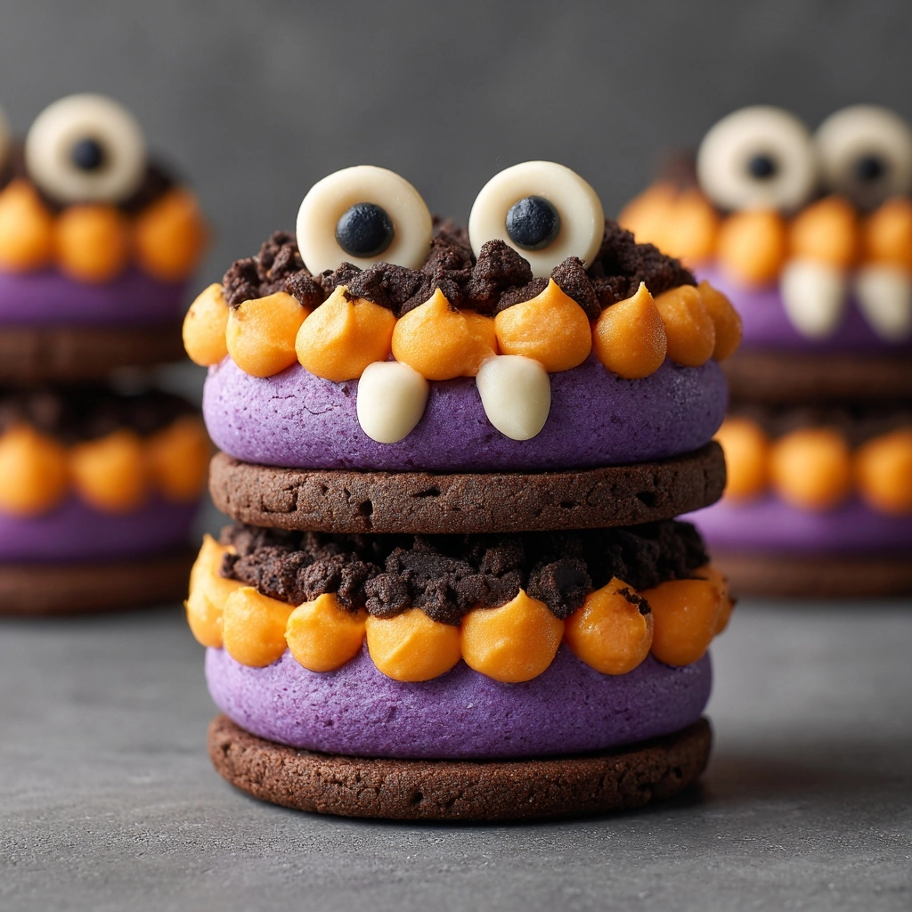 Chocolate Monster Halloween Cookies Recipe - Recipe Image