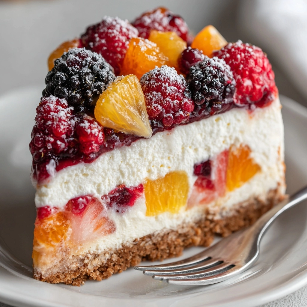 Mixed Fruit Cheesecake Recipe - Recipe Image