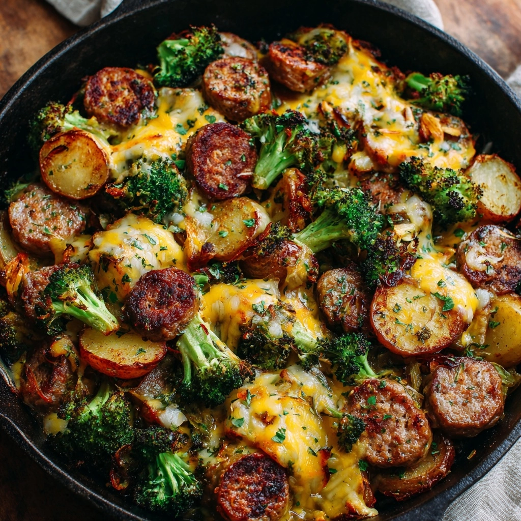 Sausage Potato Broccoli Skillet Recipe - Recipe Image