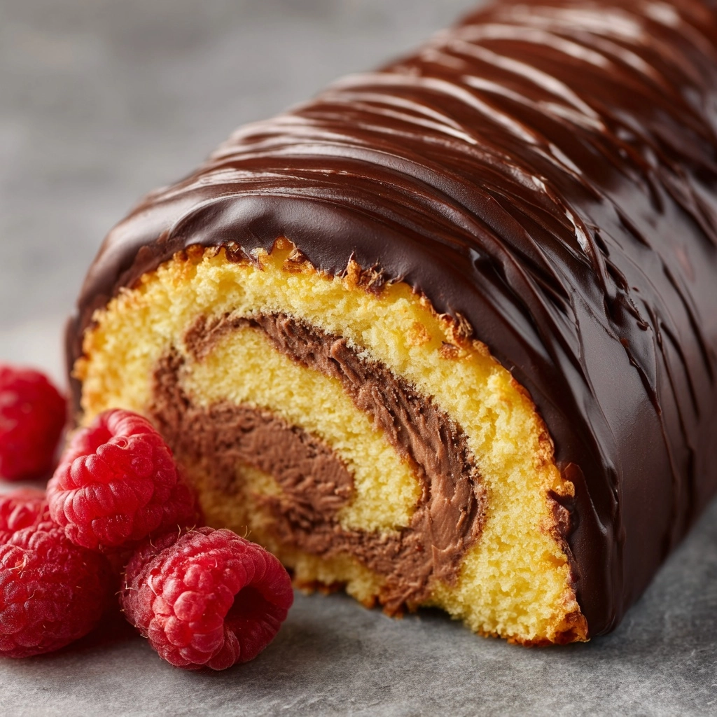 Chocolate Raspberry Swiss Roll Recipe - Recipe Image