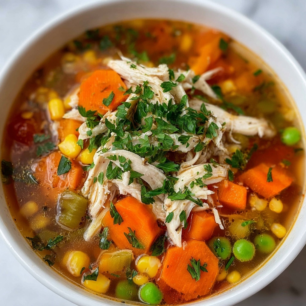 Healthy Chicken Vegetable Soup Recipe - Recipe Image