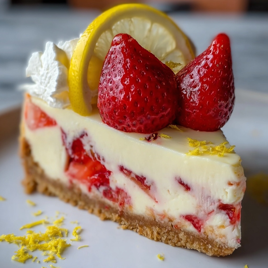 Strawberry Lemon Cheesecake Recipe - Recipe Image