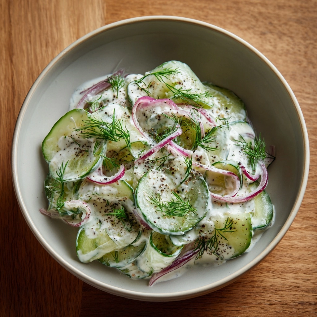 Creamy Cucumber Salad Recipe - Recipe Image