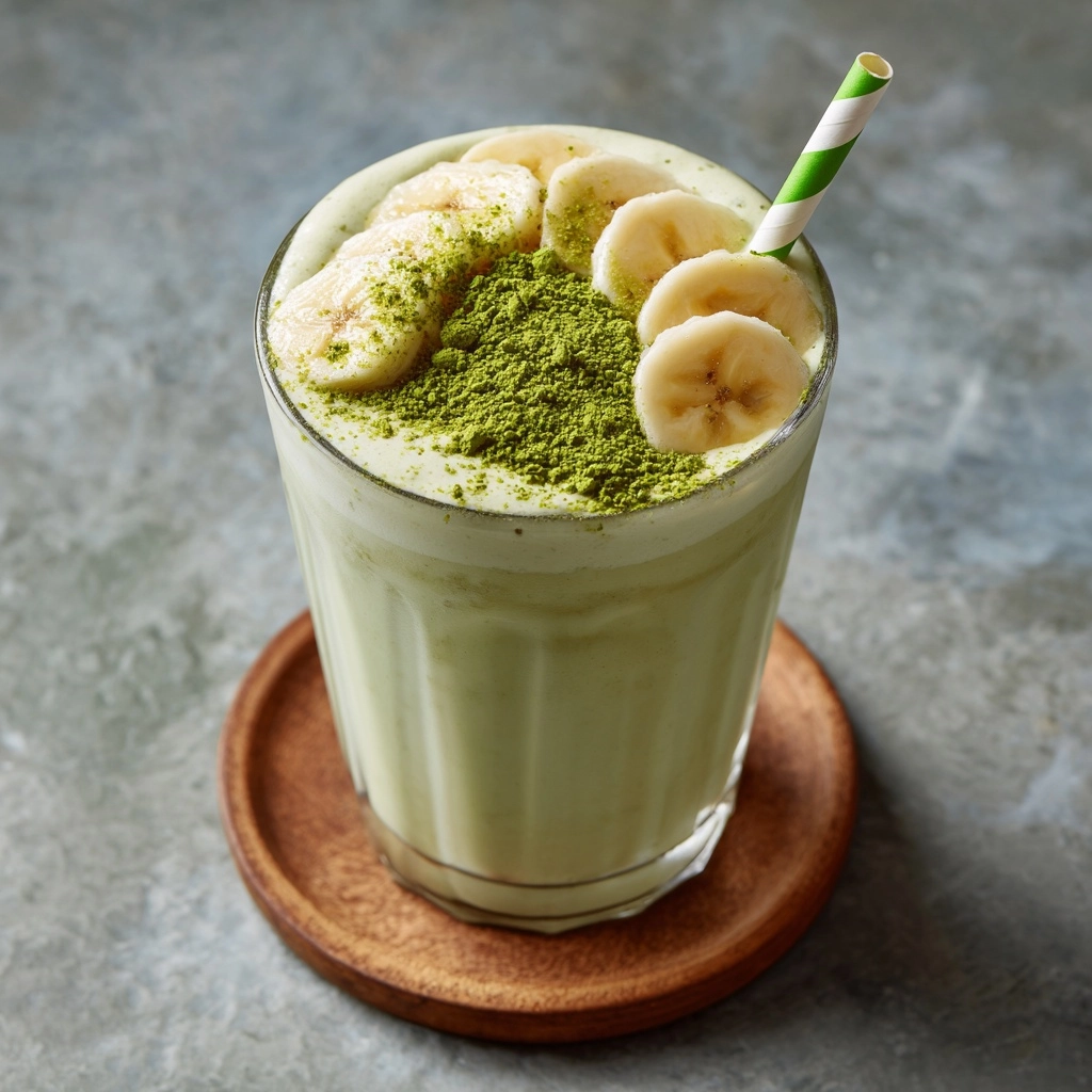 Banana Matcha Smoothie Recipe - Recipe Image