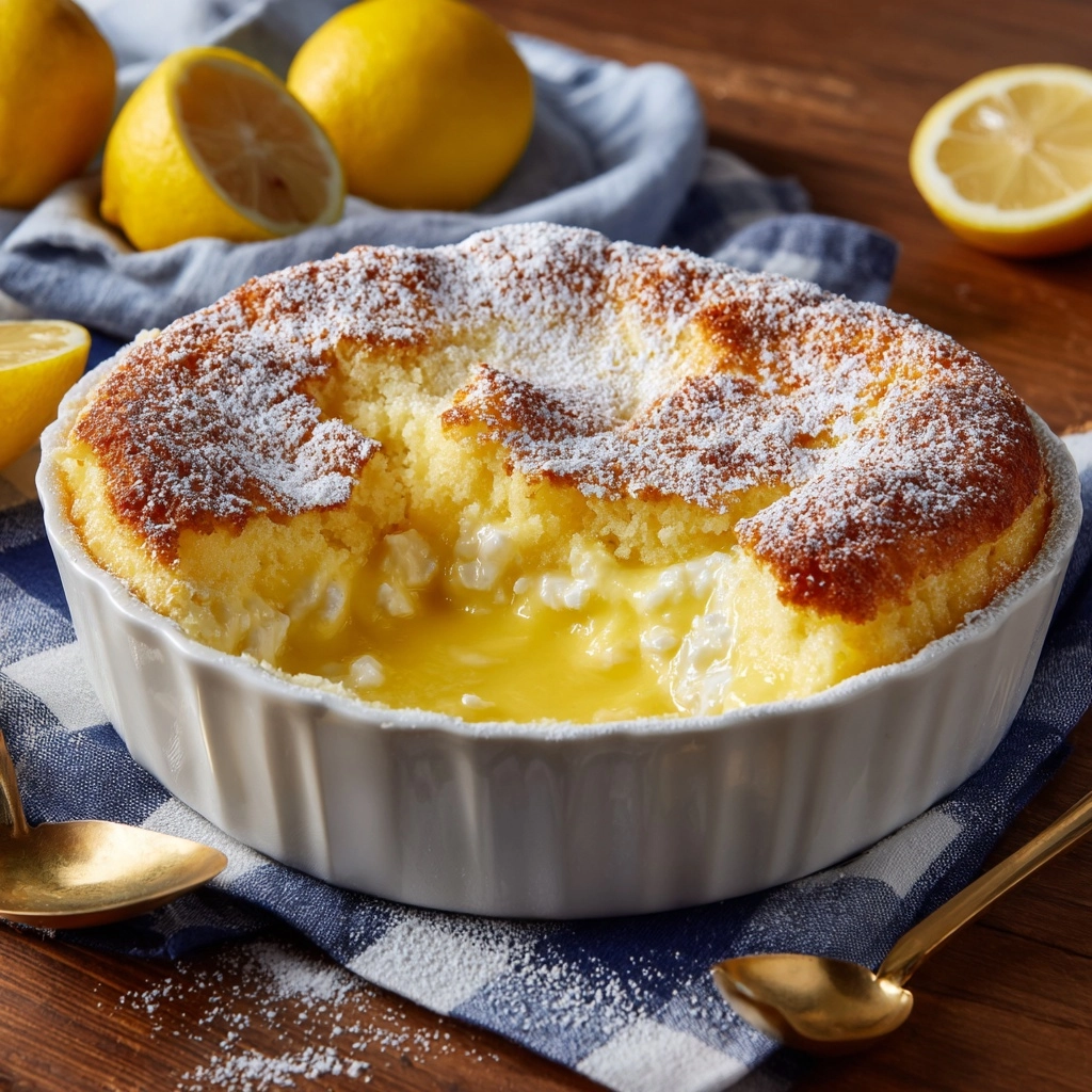 Magic Lemon Cobbler Recipe - Recipe Image
