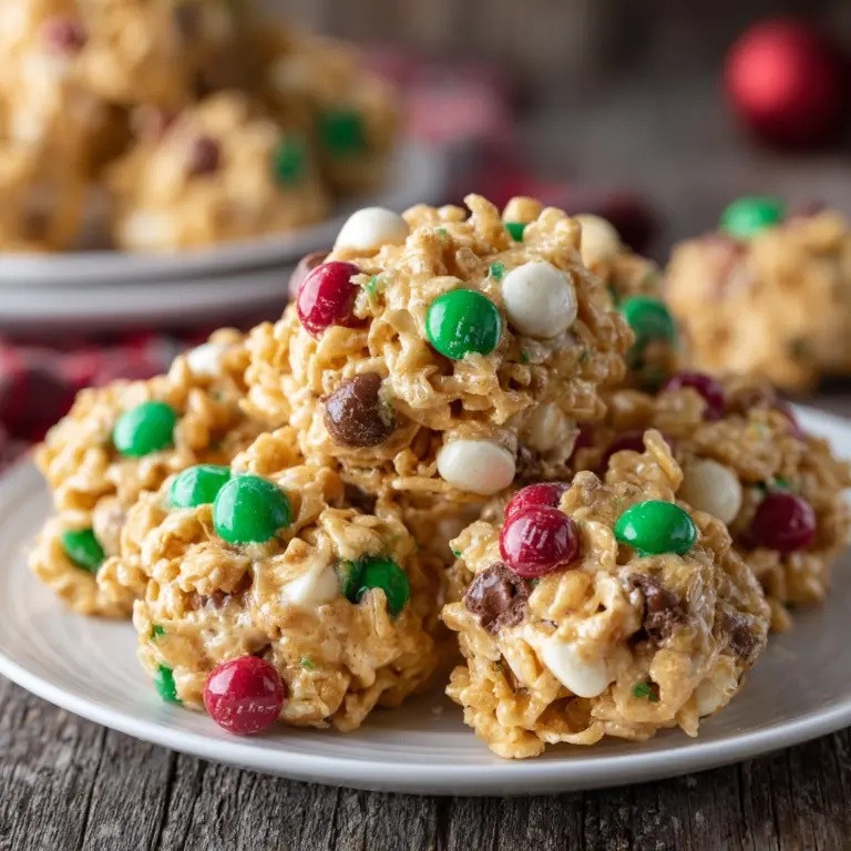 Christmas M&M Peanut Butter Clusters Recipe