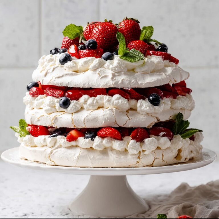 Strawberry Meringue Cake Recipe